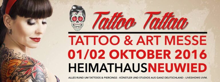 Poster der Tattoo Tattaa Messe in Neuwied