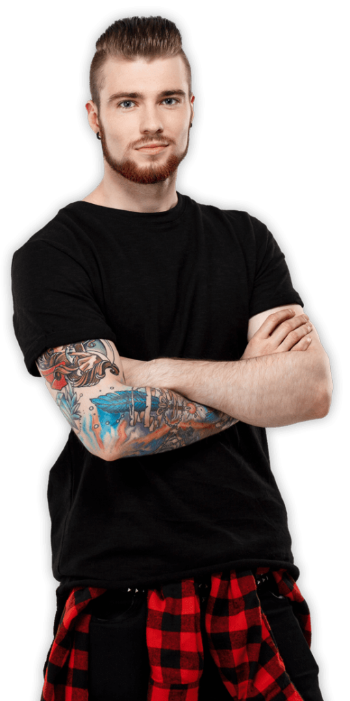 Symbolbild Tattooentfernung ohne Laser: Mann mit Tattoo am Arm