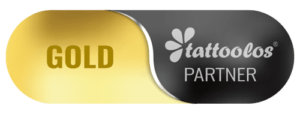Logo des Gold-Pakets für tattoolos-Partner